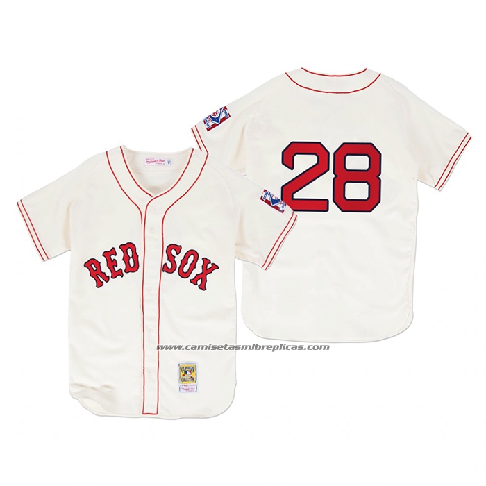 Camiseta Beisbol Hombre Boston Red Sox J.d. Martinez 1939 Autentico Primera Crema